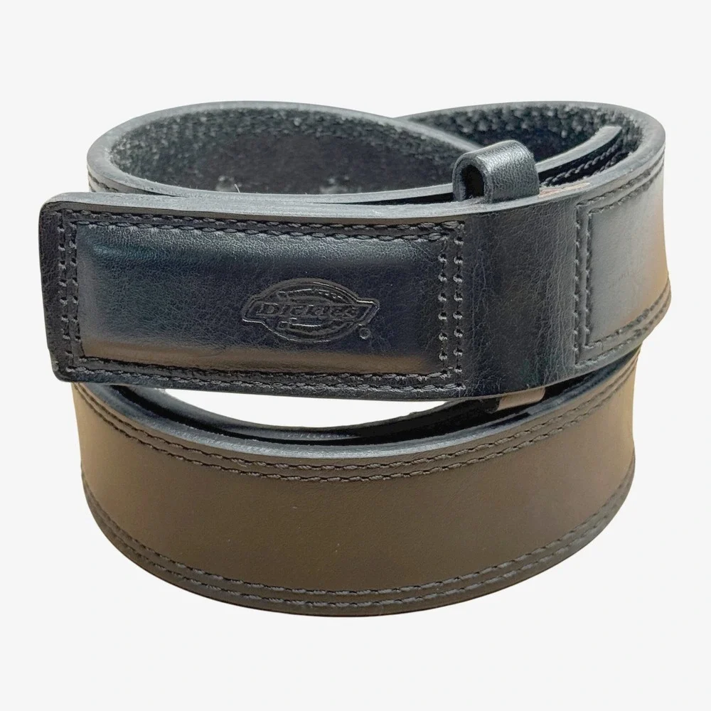 Dickies Black Leather Belt Work Utility Adjustable Leather Buckle Size M 34-36